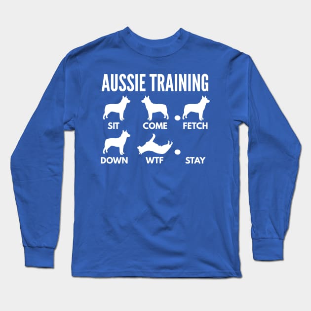 Aussie Training Aussie Dog Tricks Long Sleeve T-Shirt by DoggyStyles